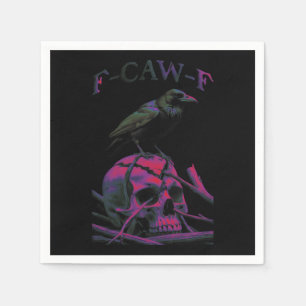 Serviette En Papier F-Caw-F Funny Black Crow Bird