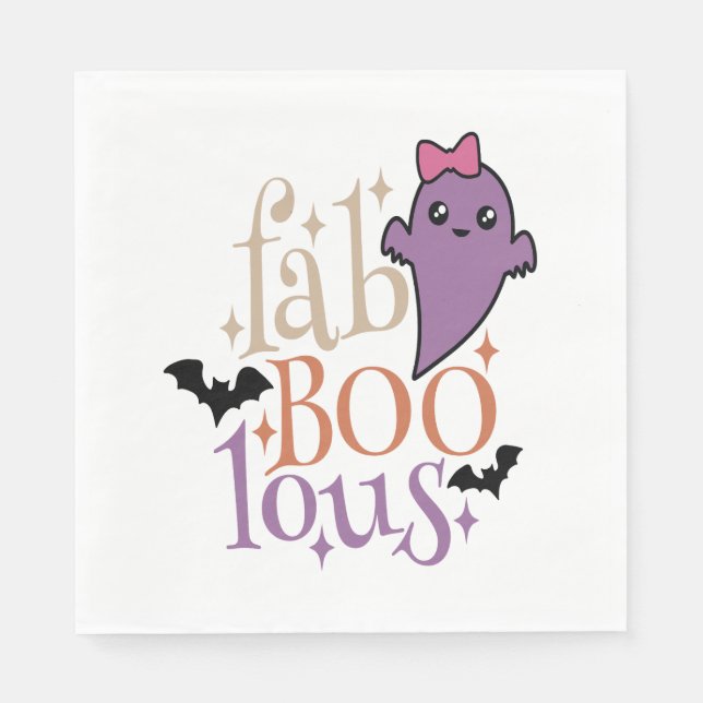Serviette En Papier Fa BOO Lous Fa BOO Lous Halloween Ghost (Devant)