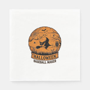 Serviette En Papier Fabricant de baseball Halloween Sorcière volante L