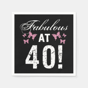 Serviette En Papier Fabuleux 40e anniversaire