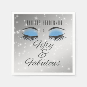 Serviette En Papier Fabuleux 50 Black Blue Glam Eyes Papier serviettes