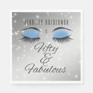 Serviette En Papier Fabuleux 50 Black Blue Glam Eyes Papier serviettes