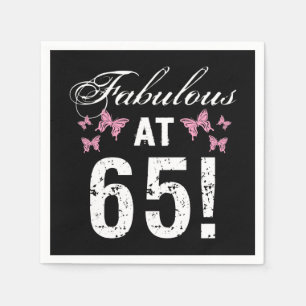 Serviette En Papier Fabuleux 65e anniversaire