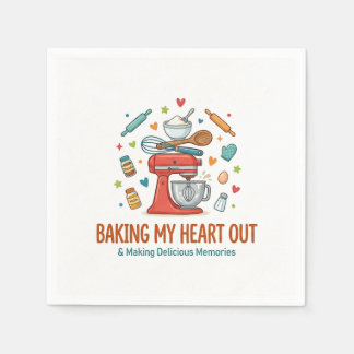 Serviette En Papier Faire de la pâtisserie avec tout mon cœur & Créer