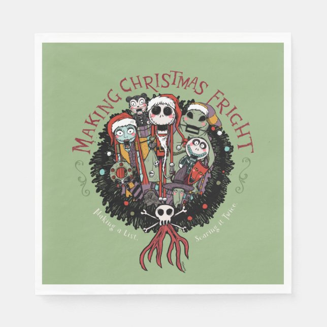 Serviette En Papier Faire de Noël des pétards effrayants (Devant)