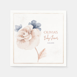 Serviette En Papier Faire-part de naissance Fleurs sauvages douces Mod