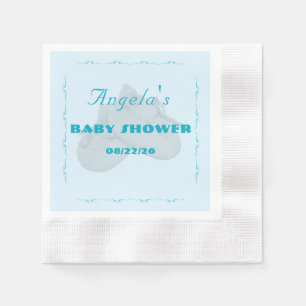 Serviette En Papier Faire-Part Garçon Bébé "Précieux Paquet"