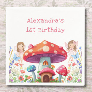 Serviette En Papier Fairy First Floral Girl's 1st Birthday Party