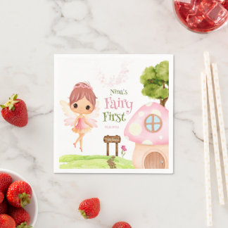 Serviette En Papier Fairy First, Flower Garden & Fairyland Enchanted