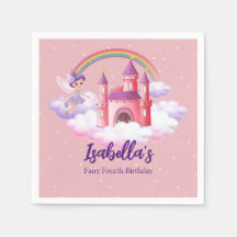 Fairy Kid's Birthday Fairytale Castle Rainbow 