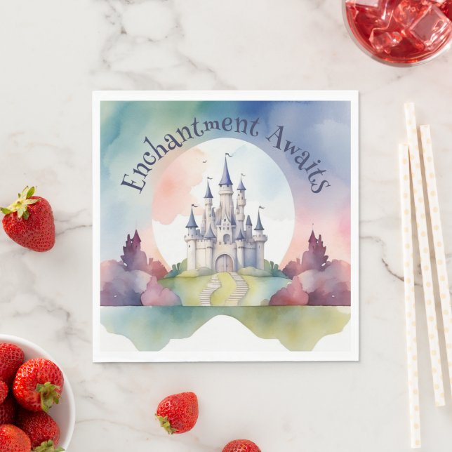 Serviette En Papier Fairy Tale Castle Party (En situation)