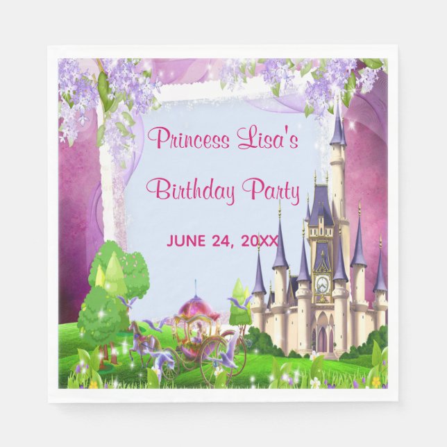 Serviette En Papier Fairy Tale Castle Princess (Devant)