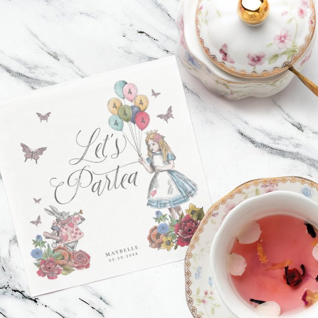 Serviette En Papier Fairytale Alice au pays des merveilles Anniversair (Créateur téléchargé)