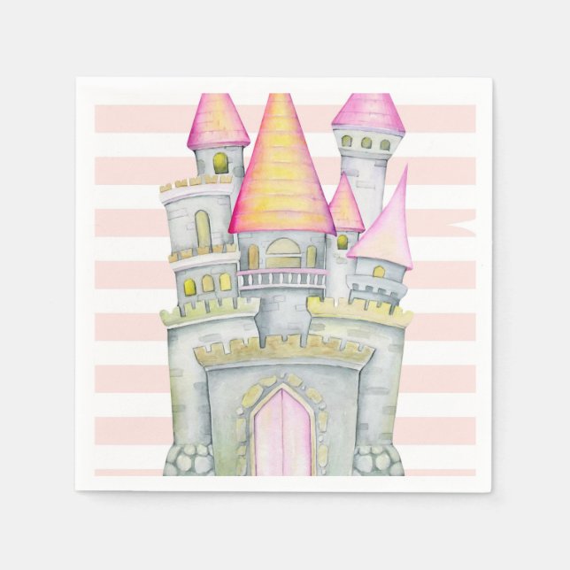 Serviette En Papier Fairytale Princess Castle (Devant)