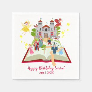 Serviette En Papier Fairytale Stories Fille fête d'anniversaire
