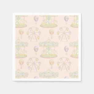 Serviette En Papier Fairytale Vintage Amusement Park