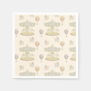 Serviette En Papier Fairytale Vintage Amusement Park