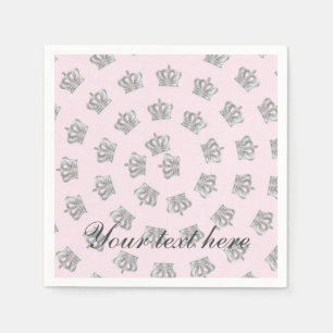 Serviette En Papier Fairytale Vintage Crown Princess Party Napkins