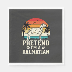 Serviette En Papier Fais comme si j'étais un chien rétro dalmatien