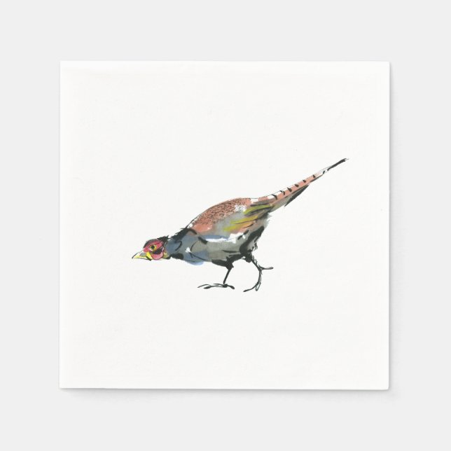 Serviette En Papier Faisan (Devant)