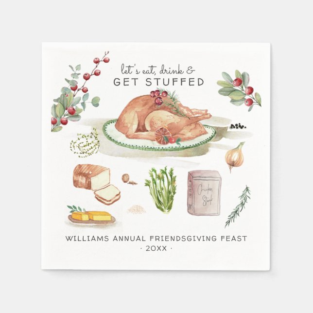 Serviette En Papier Faisons-nous un tour ! | Action de grâces (Devant)