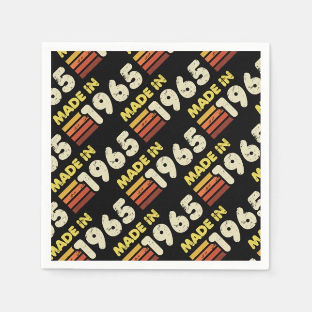 Serviette En Papier Fait En 1965 60e Anniversaire (Devant)