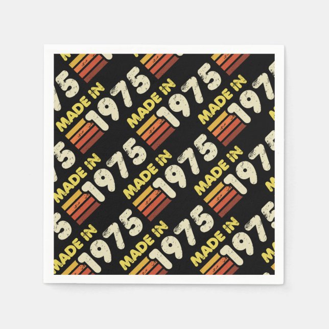 Serviette En Papier Fait En 1975 50e Anniversaire (Devant)