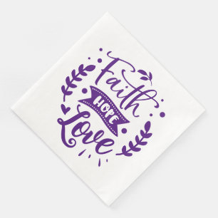 Serviette En Papier Faith - Serviettes de cocktail standard