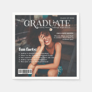 Serviette En Papier Faits amusants   Couverture du magazine Graduate P