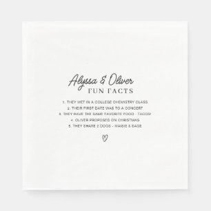 Serviette En Papier Faits amusants sur le Mariage couple