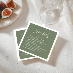 Serviette En Papier Faits amusants sur le mariage de la mariée et du m