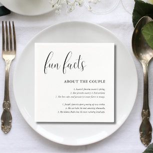 Serviette En Papier Faits amusants sur les mariages noir et blanc avec