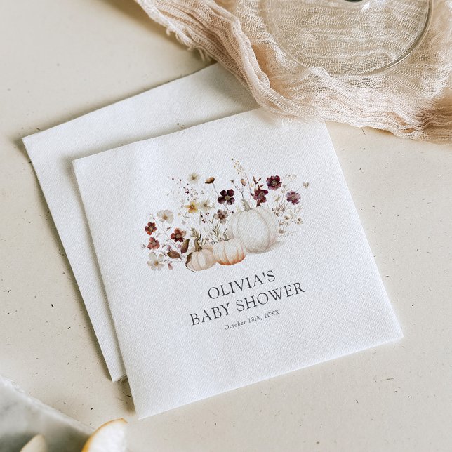 Serviette En Papier Fall Wildflower Baby Shower (Créateur téléchargé)