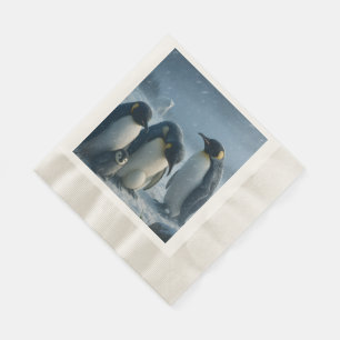 Serviette En Papier Famille de manchots accumule serviettes de table e
