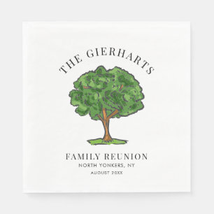 Serviette En Papier Family Reunion Cousins Document annuel du Parti