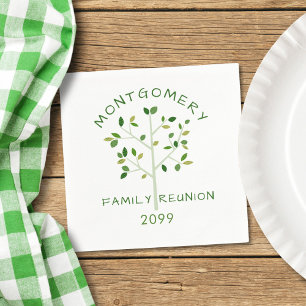 Serviette En Papier Family Reunion Family Tree Personalized