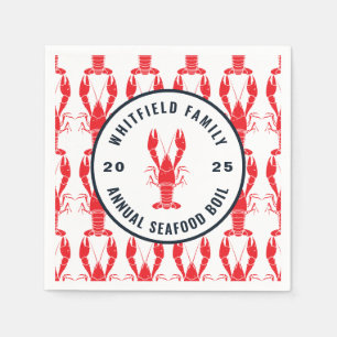 Serviette En Papier Family Seafood Boil Homard papier personnalisé