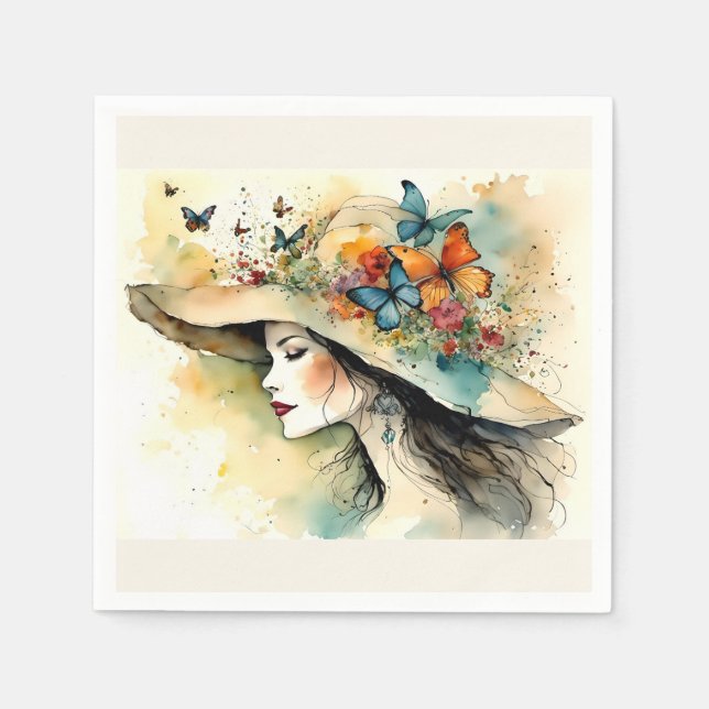 SERVIETTE EN PAPIER FANCY CASQUETTE PAPER NAPKIN (Devant)