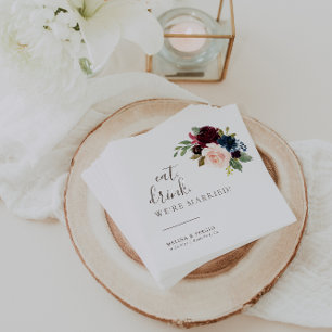 Serviette En Papier Fancy Classic Manger Boire Nous sommes mariés Mari