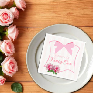 Serviette En Papier Fancy One Arc Floral 1er Anniversaire