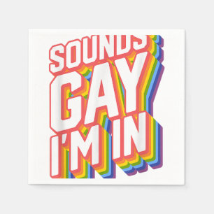 Serviette En Papier Fantastique chemise de fierté Sonne Gay I'm In