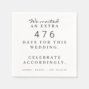 Serviette En Papier Fantastique Mariage Pandémique En Conséquence Nous