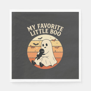 Serviette En Papier Fantôme de bébé Halloween Little Boo préféré Rétro