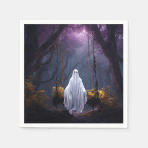 Serviette En Papier Fantôme d'Halloween sur une balançoire