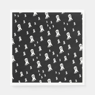 Serviette En Papier Fantômes d'Halloween foncé