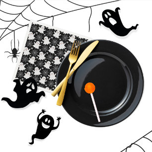 Serviette En Papier Fantômes mignons   Araignées   Spider Webs Hallowe
