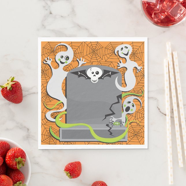Serviette En Papier Fantômes Sur Papier Tombstone (Créateur téléchargé)