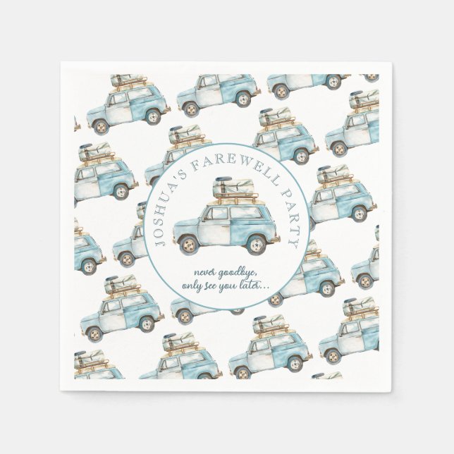 Serviette En Papier Farewell Grad Cute Car Partir Fête (Devant)