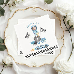 Serviette En Papier Fast One Blue voiture de course 1ère photo Anniver