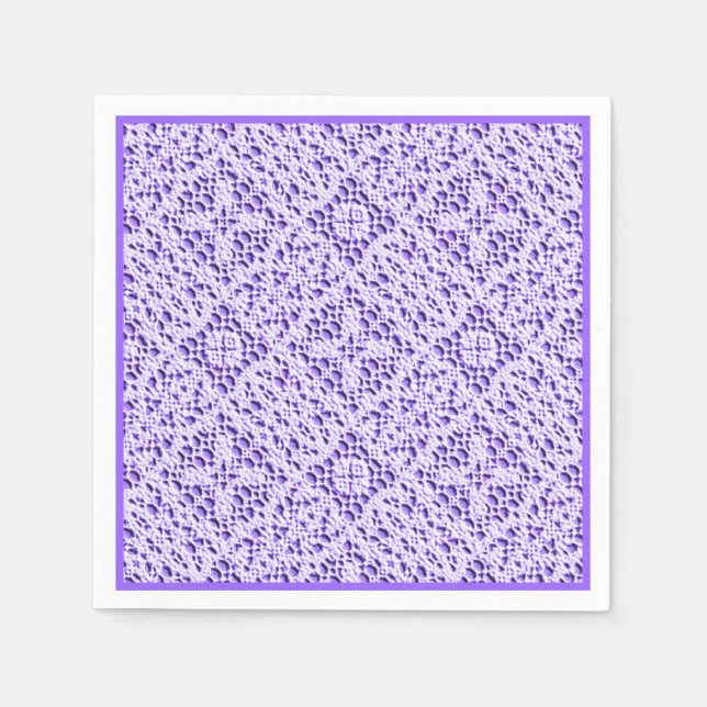 Serviette En Papier Faux Crochet Mauve (Devant)